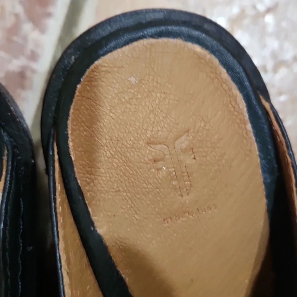 Frye Serena Mules Black Womens Size 8B - Picture 2 of 6